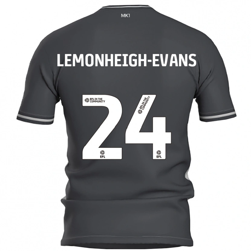 Danxen Bambino Maglia Connor Lemonheigh-Evans #24 Grigio Argento Kit Gara Away 2025/26 Maglietta