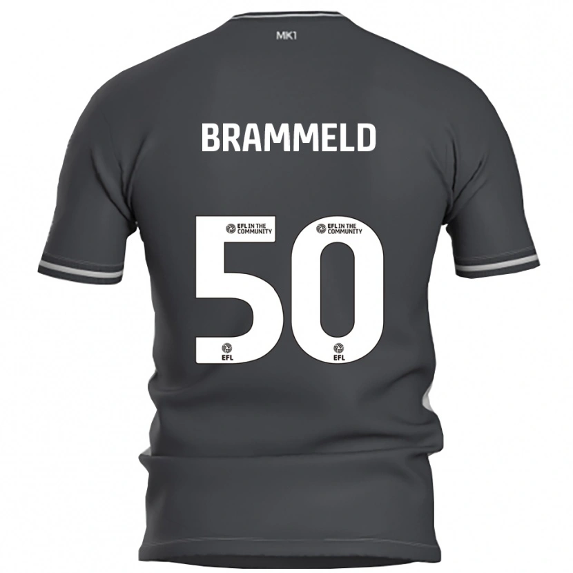 Danxen Bambino Maglia Michael Brammeld #50 Grigio Argento Kit Gara Away 2025/26 Maglietta