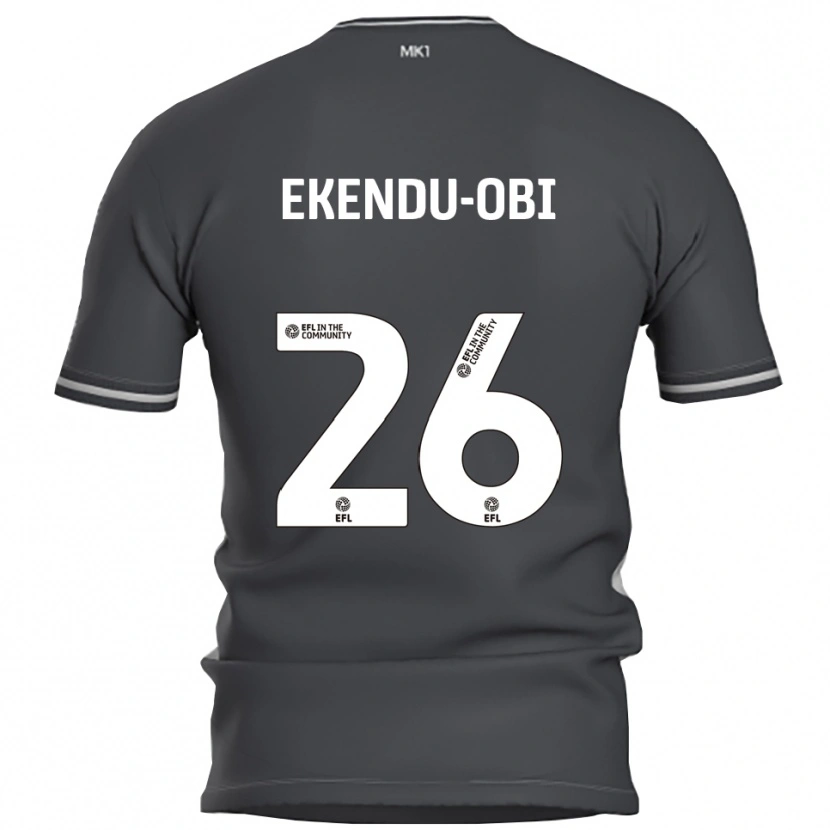Danxen Bambino Maglia Ugomma Ekendu-Obi #26 Grigio Argento Kit Gara Away 2025/26 Maglietta