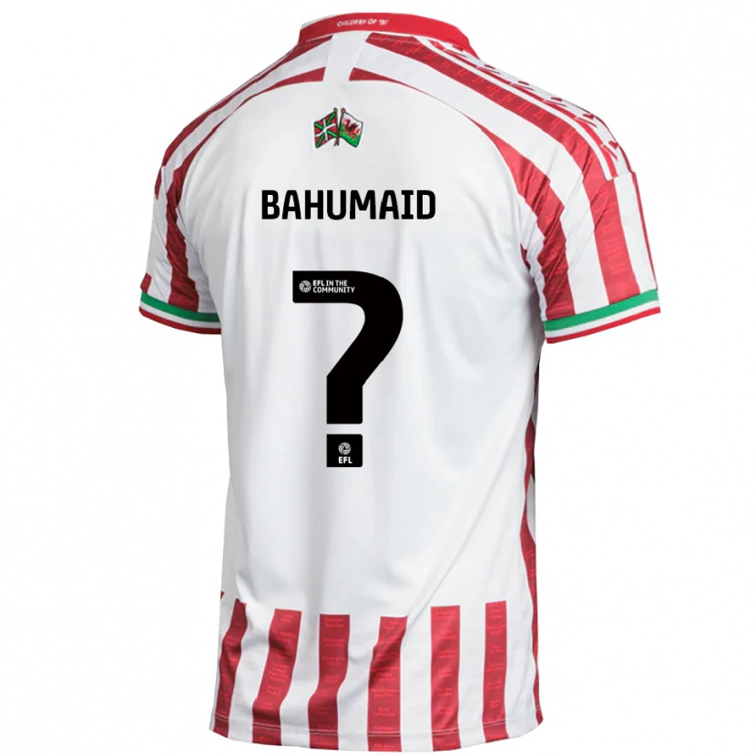 Danxen Bambino Maglia Jaden Bahumaid #0 Rosso Bianco Kit Gara Away 2025/26 Maglietta