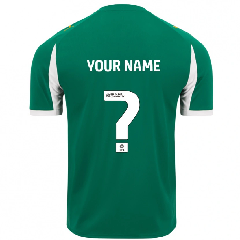 Danxen Bambino Maglia Il Tuo Nome #0 Verde Bianco Kit Gara Away 2025/26 Maglietta