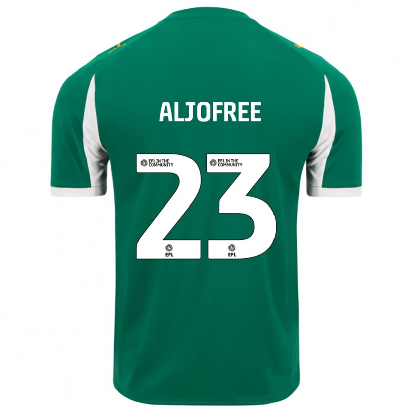 Danxen Bambino Maglia Sonny Aljofree #23 Verde Bianco Kit Gara Away 2025/26 Maglietta
