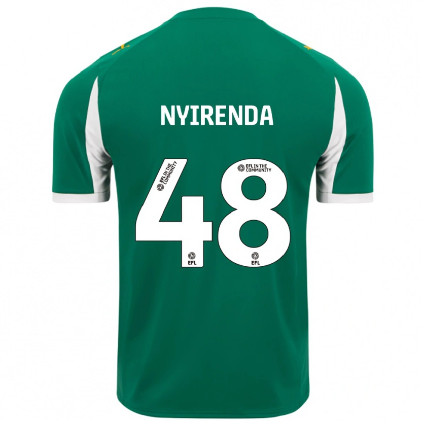 Danxen Bambino Maglia Themba Nyirenda #48 Verde Bianco Kit Gara Away 2025/26 Maglietta