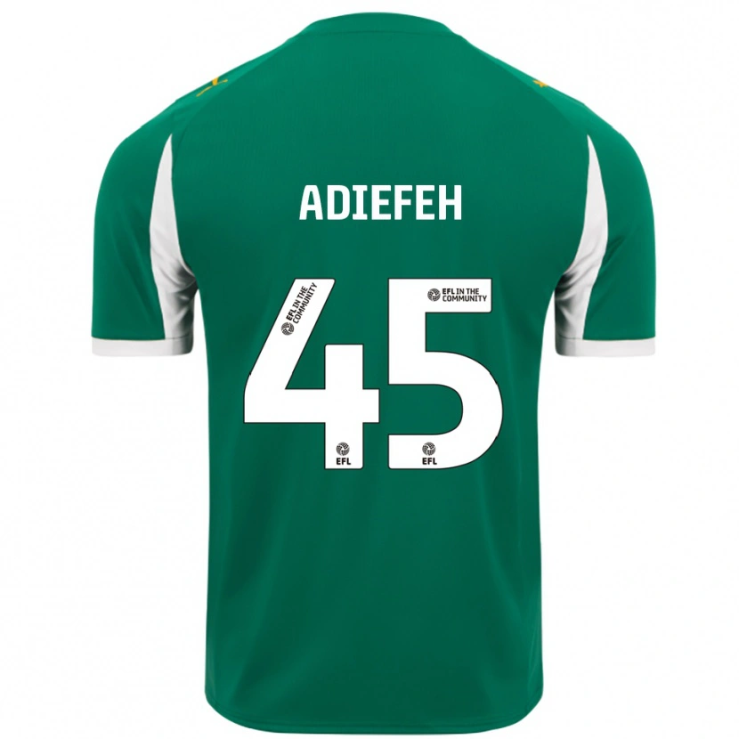 Danxen Bambino Maglia Daniel Adiefeh #45 Verde Bianco Kit Gara Away 2025/26 Maglietta