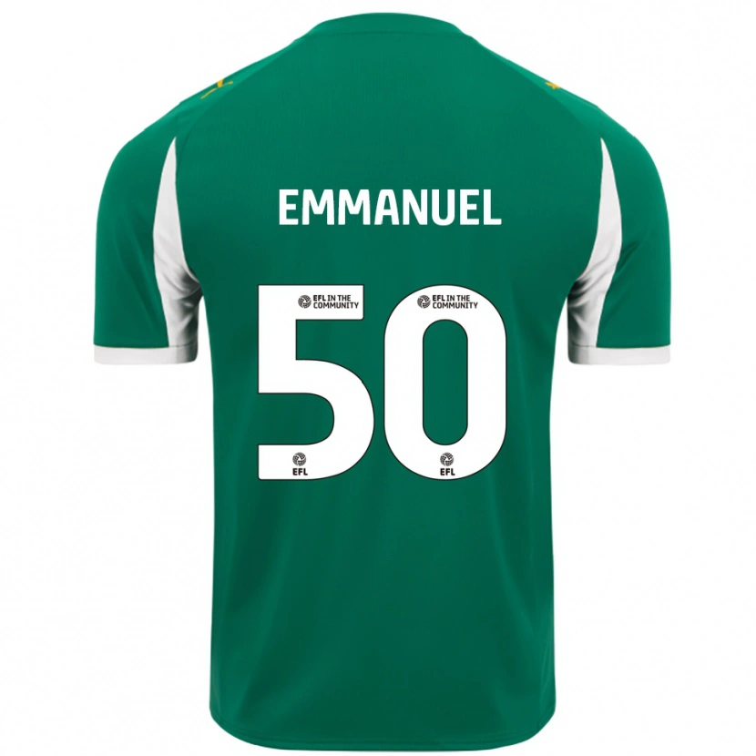 Danxen Bambino Maglia Daniel Emmanuel #50 Verde Bianco Kit Gara Away 2025/26 Maglietta