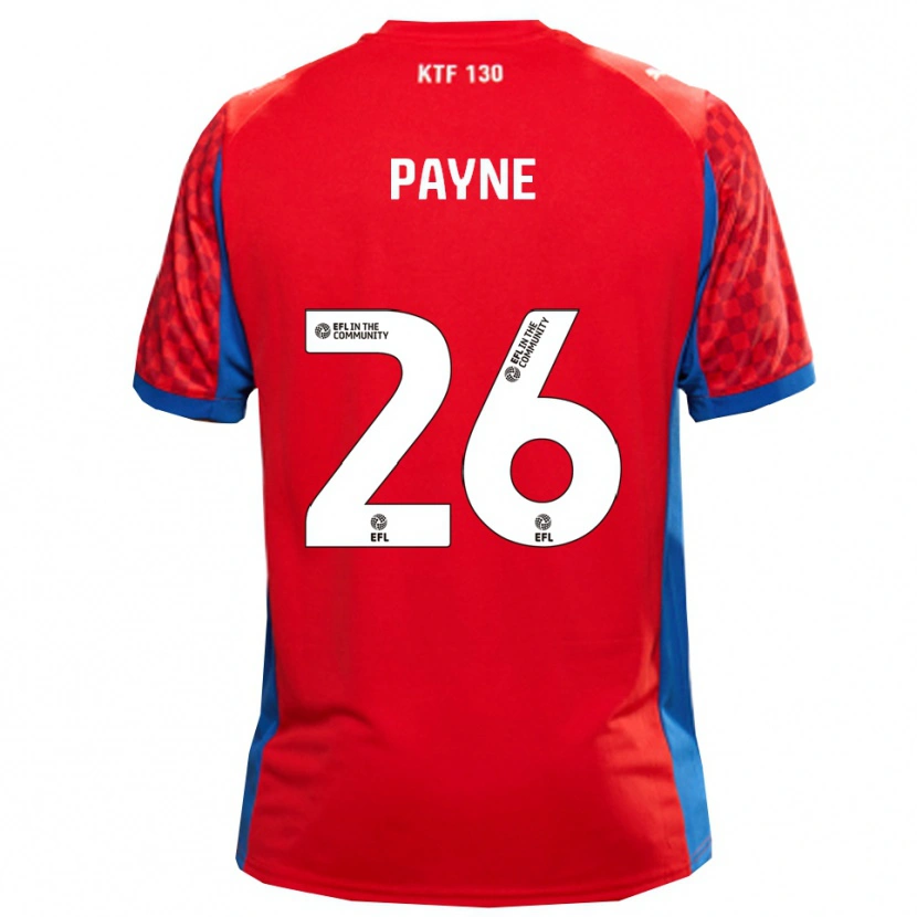 Danxen Bambino Maglia Kai Payne #26 Rosso Blu Kit Gara Away 2025/26 Maglietta