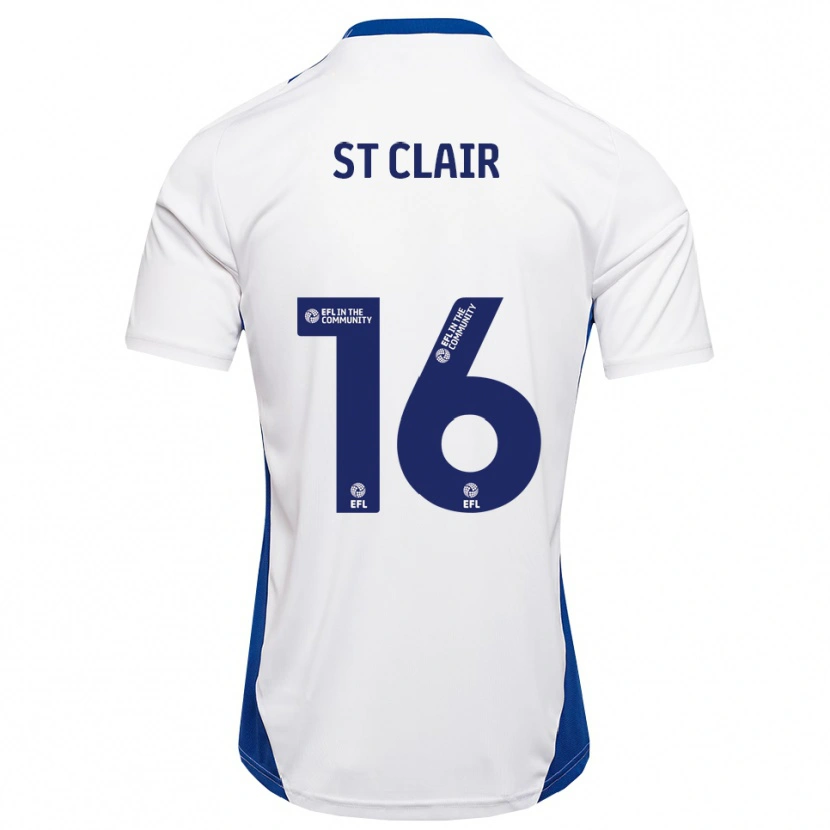 Danxen Bambino Maglia Tori St Clair #16 Bianco Blu Kit Gara Away 2025/26 Maglietta
