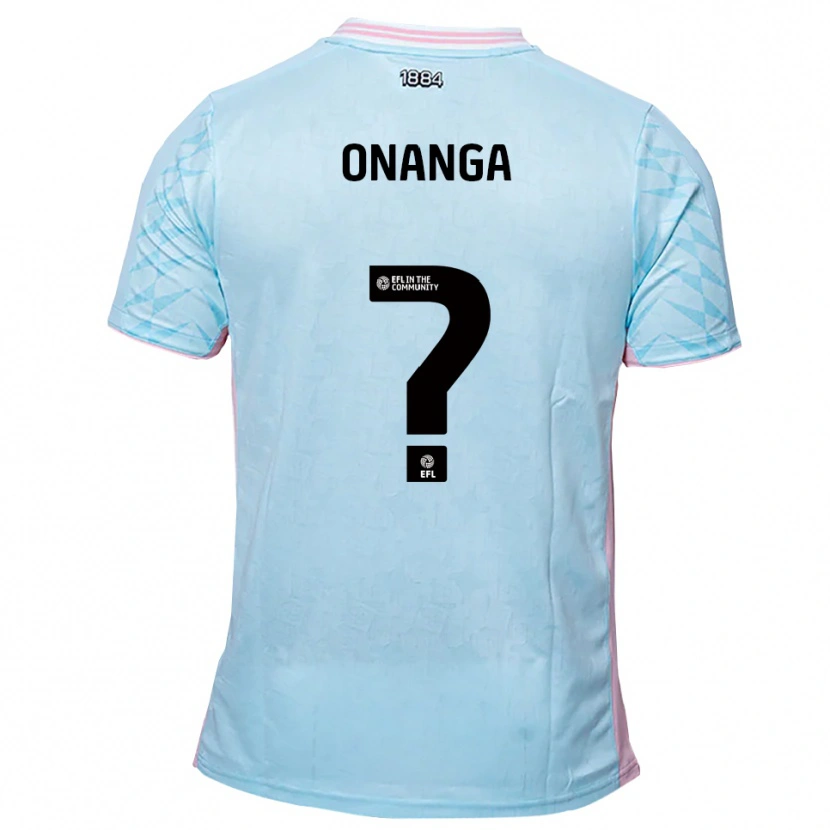 Danxen Bambino Maglia Kiera Onanga #0 Azzurro Rosa Kit Gara Away 2025/26 Maglietta