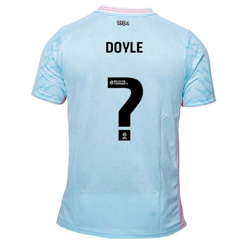Danxen Bambino Maglia Ellie Doyle #0 Azzurro Rosa Kit Gara Away 2025/26 Maglietta