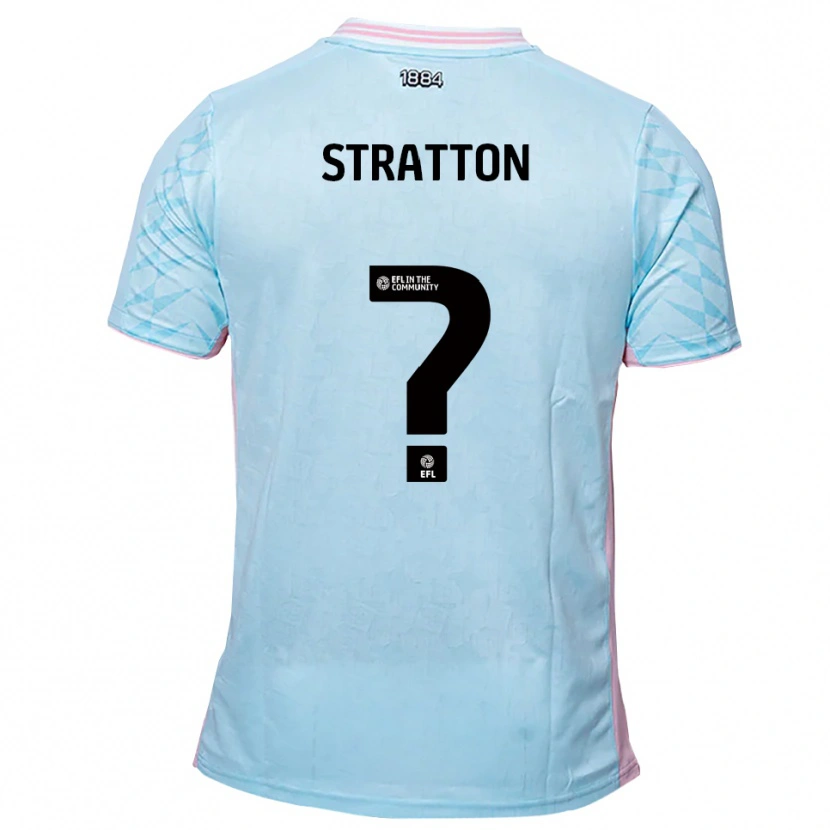 Danxen Bambino Maglia Lorna Stratton #0 Azzurro Rosa Kit Gara Away 2025/26 Maglietta