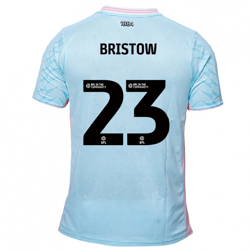 Danxen Bambino Maglia Ethan Bristow #23 Azzurro Rosa Kit Gara Away 2025/26 Maglietta