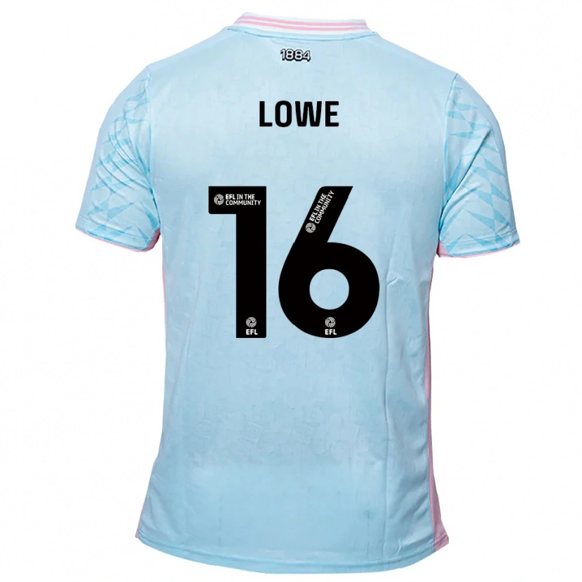 Danxen Bambino Maglia Jason Lowe #16 Azzurro Rosa Kit Gara Away 2025/26 Maglietta