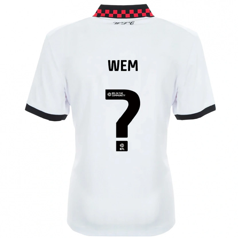 Danxen Bambino Maglia Steph Wem #0 Bianco Nero Kit Gara Away 2025/26 Maglietta