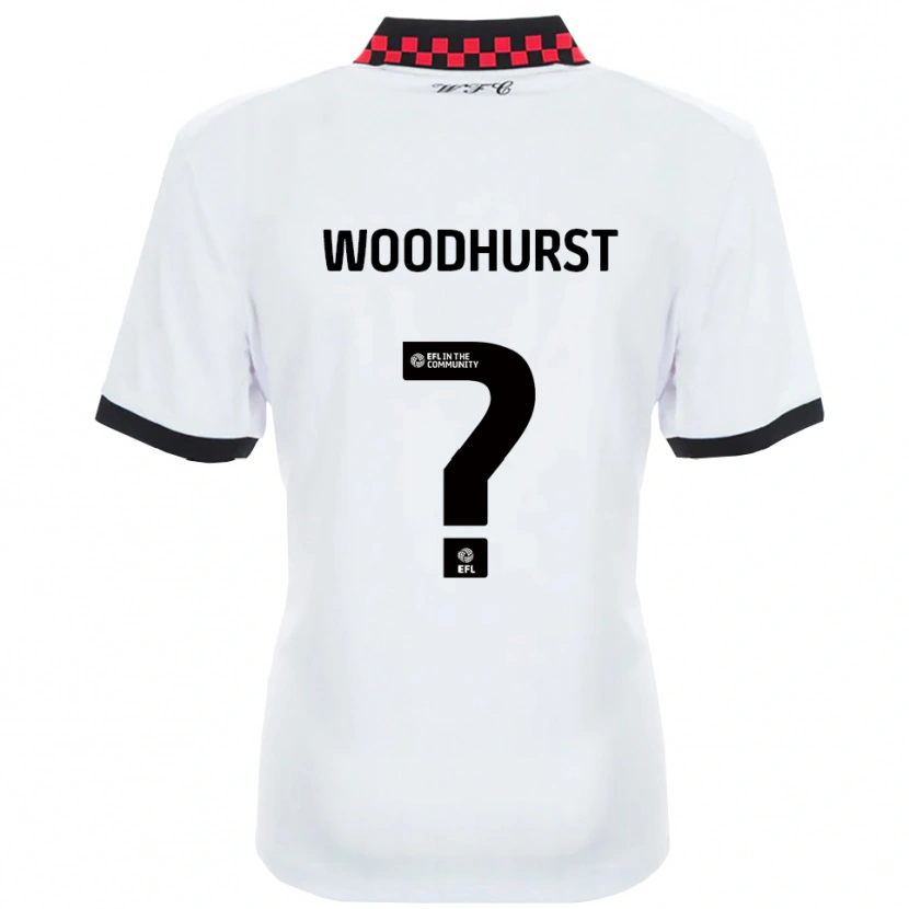 Danxen Bambino Maglia Gurj Woodhurst #0 Bianco Nero Kit Gara Away 2025/26 Maglietta