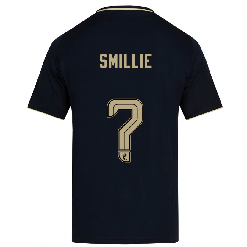 Danxen Bambino Maglia Reuben Smillie #0 Blu Navy Oro Kit Gara Away 2025/26 Maglietta