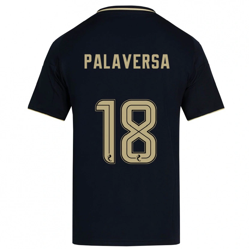 Danxen Bambino Maglia Ante Palaversa #18 Blu Navy Oro Kit Gara Away 2025/26 Maglietta