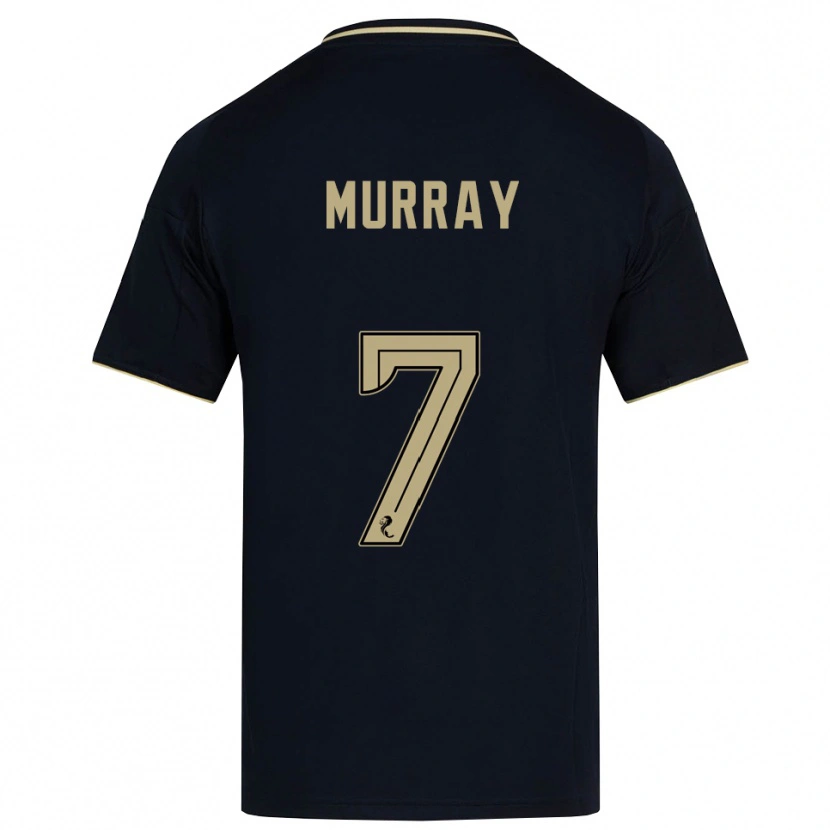 Danxen Bambino Maglia Phoebe Murray #7 Blu Navy Oro Kit Gara Away 2025/26 Maglietta