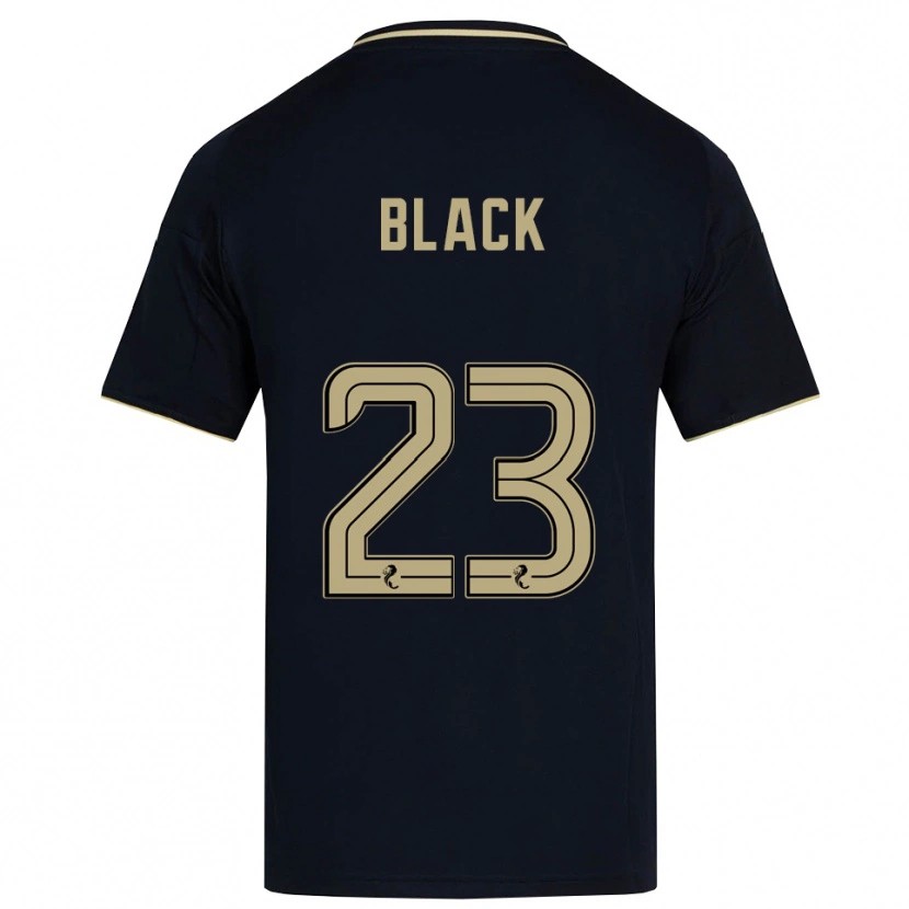 Danxen Bambino Maglia Aimee Black #23 Blu Navy Oro Kit Gara Away 2025/26 Maglietta