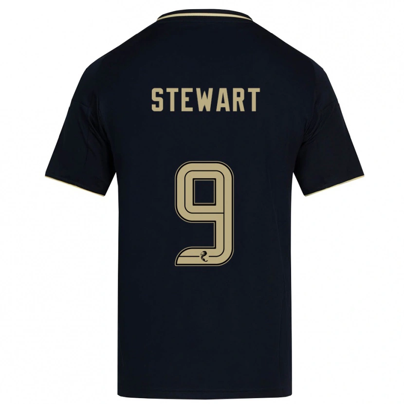 Danxen Bambino Maglia Hannah Stewart #9 Blu Navy Oro Kit Gara Away 2025/26 Maglietta