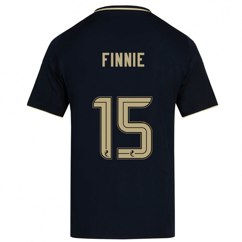Danxen Bambino Maglia Maddison Finnie #15 Blu Navy Oro Kit Gara Away 2025/26 Maglietta