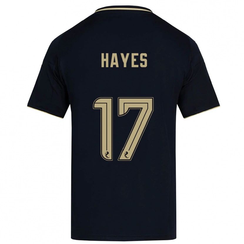 Danxen Bambino Maglia Jonny Hayes #17 Blu Navy Oro Kit Gara Away 2025/26 Maglietta