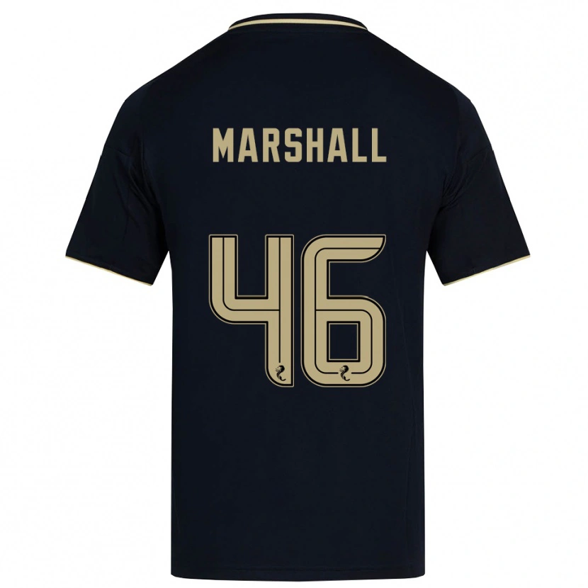 Danxen Bambino Maglia Findlay Marshall #46 Blu Navy Oro Kit Gara Away 2025/26 Maglietta
