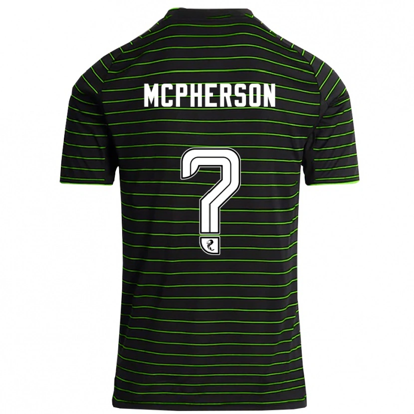 Danxen Bambino Maglia Ben Mcpherson #0 Nero Verde Kit Gara Away 2025/26 Maglietta