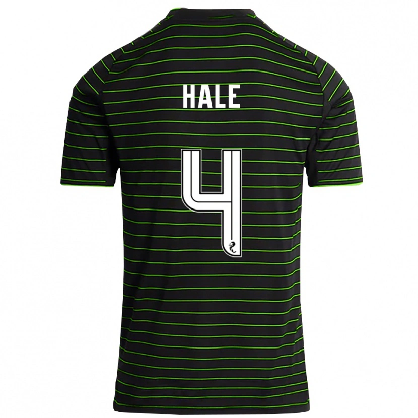 Danxen Bambino Maglia Finlay Hale #4 Nero Verde Kit Gara Away 2025/26 Maglietta