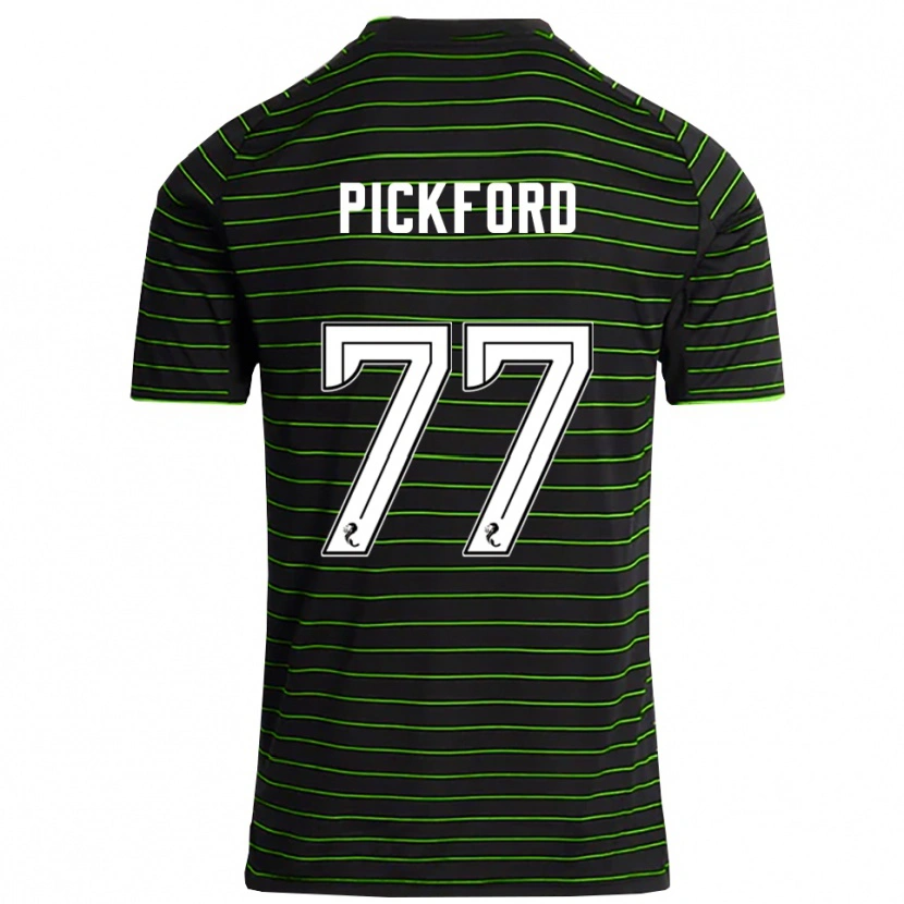 Danxen Bambino Maglia Tom Pickford #77 Nero Verde Kit Gara Away 2025/26 Maglietta