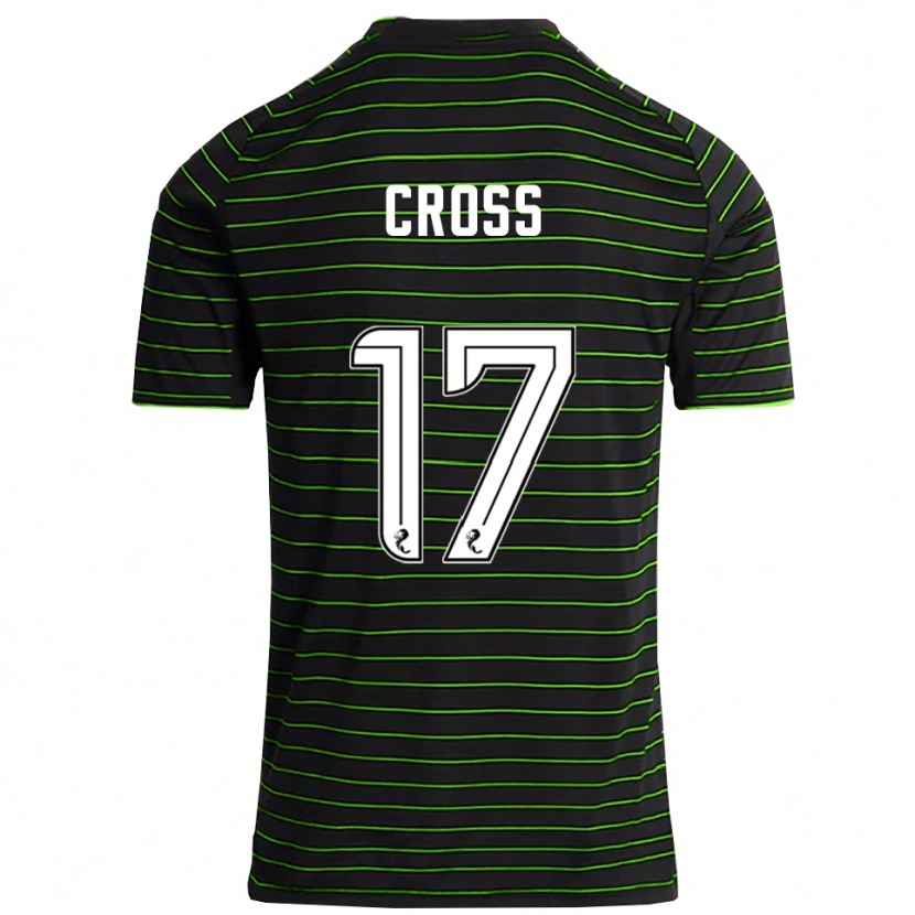 Danxen Bambino Maglia Morgan Cross #17 Nero Verde Kit Gara Away 2025/26 Maglietta