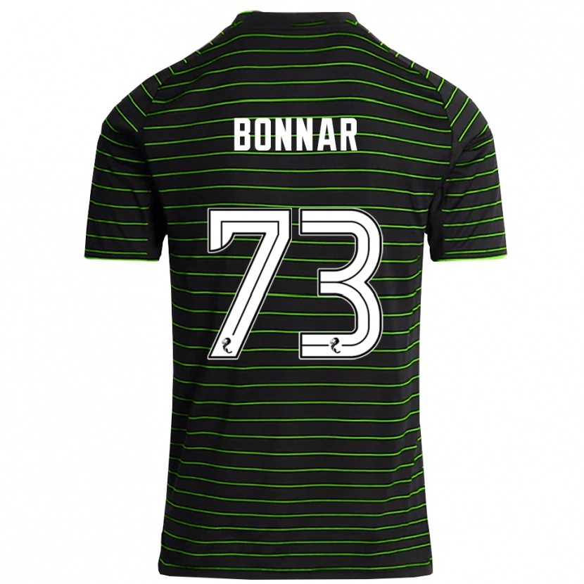 Danxen Bambino Maglia Jude Bonnar #73 Nero Verde Kit Gara Away 2025/26 Maglietta