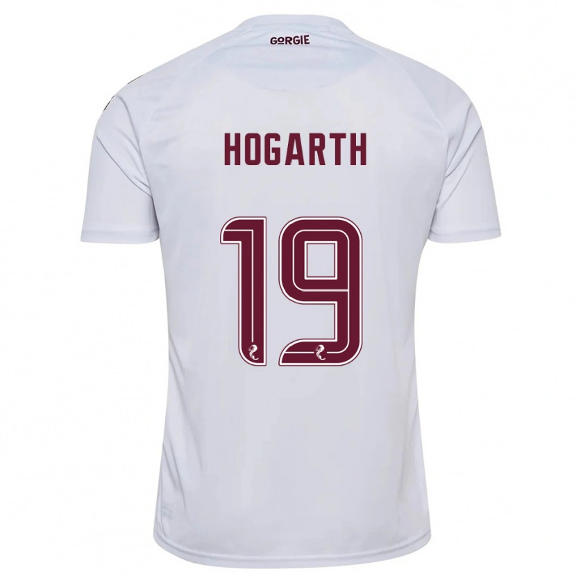 Danxen Bambino Maglia Taylor Hogarth #19 Bianco Bordeaux Kit Gara Away 2025/26 Maglietta