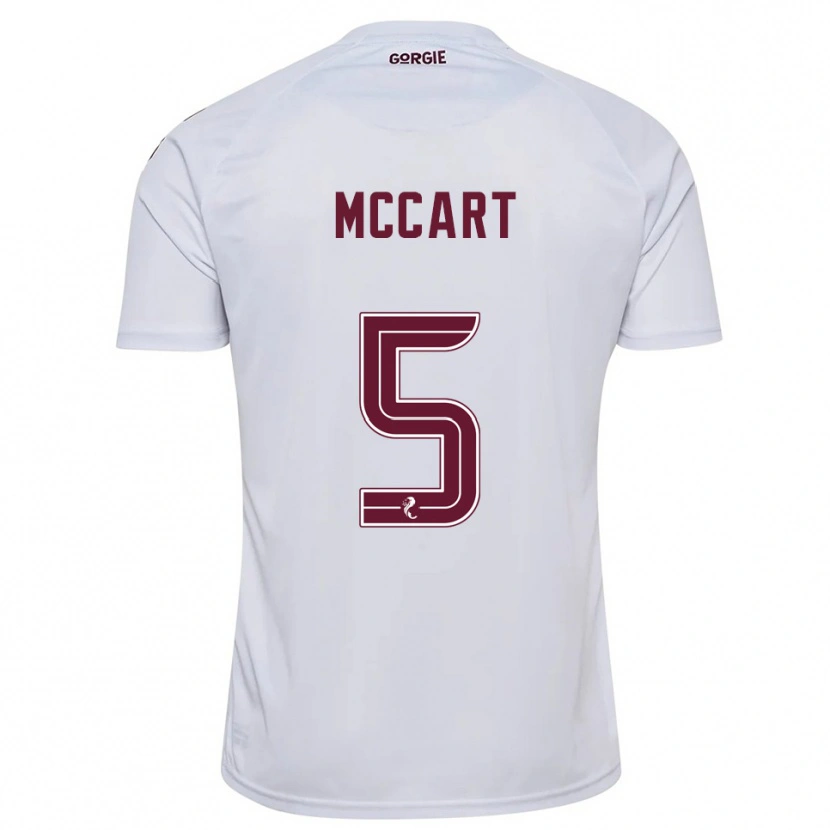 Danxen Bambino Maglia Jamie Mccart #5 Bianco Bordeaux Kit Gara Away 2025/26 Maglietta