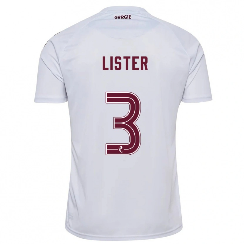 Danxen Bambino Maglia Henry James #3 Bianco Bordeaux Kit Gara Away 2025/26 Maglietta