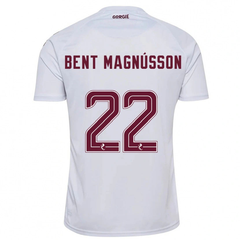 Danxen Bambino Maglia Tómas Bent Magnússon #22 Bianco Bordeaux Kit Gara Away 2025/26 Maglietta