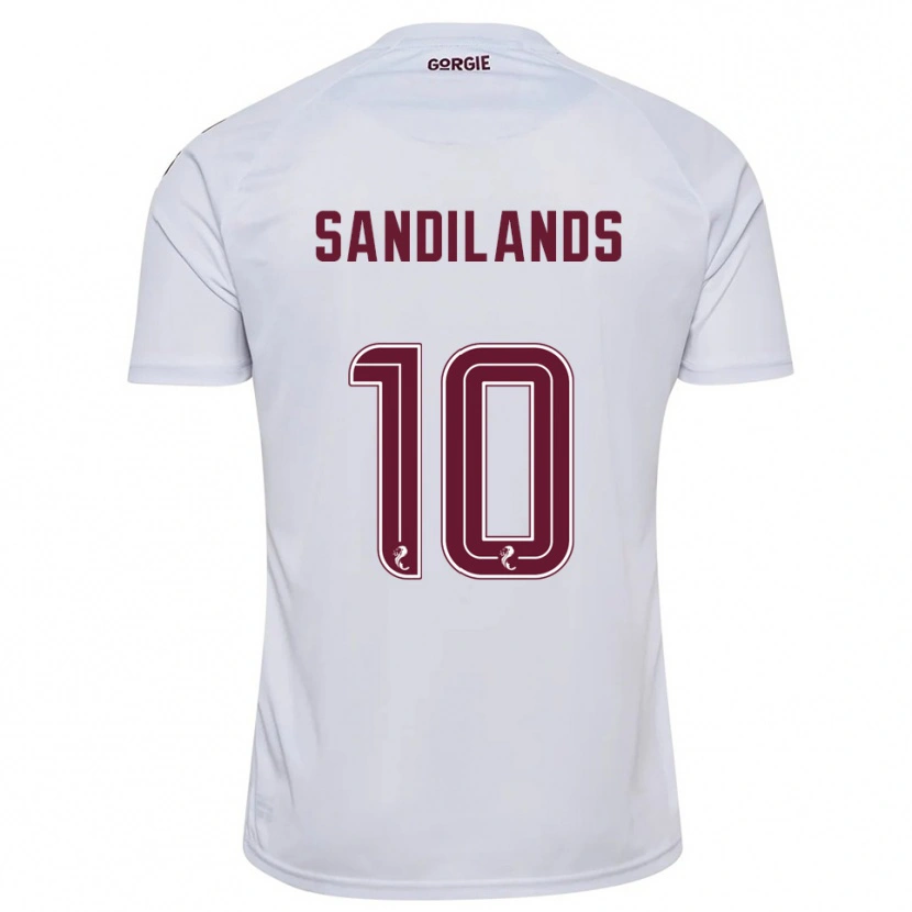 Danxen Bambino Maglia Callum Sandilands #10 Bianco Bordeaux Kit Gara Away 2025/26 Maglietta