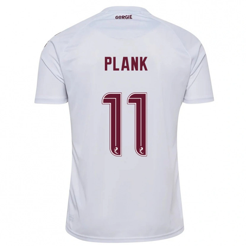 Danxen Bambino Maglia Dom Plank #11 Bianco Bordeaux Kit Gara Away 2025/26 Maglietta