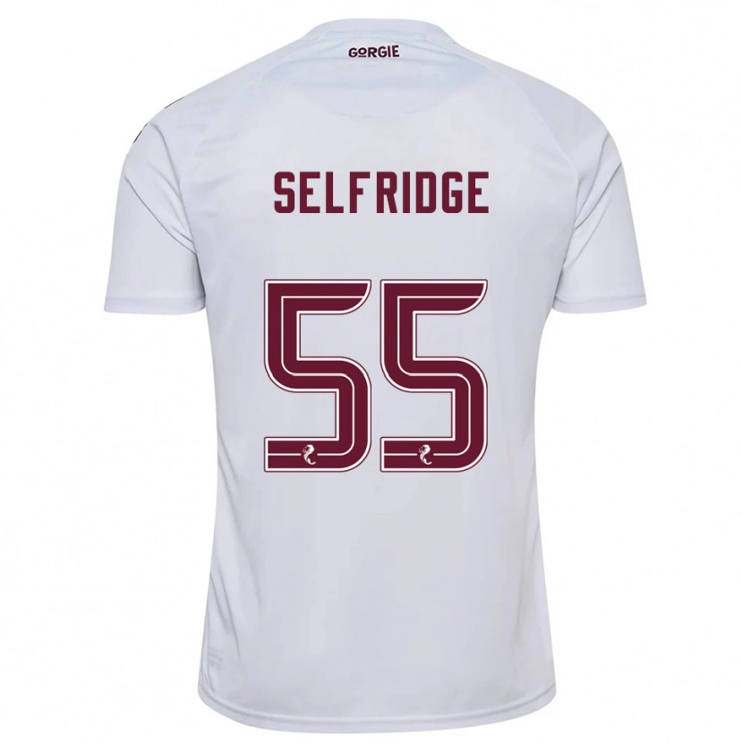 Danxen Bambino Maglia Louis Selfridge #55 Bianco Bordeaux Kit Gara Away 2025/26 Maglietta