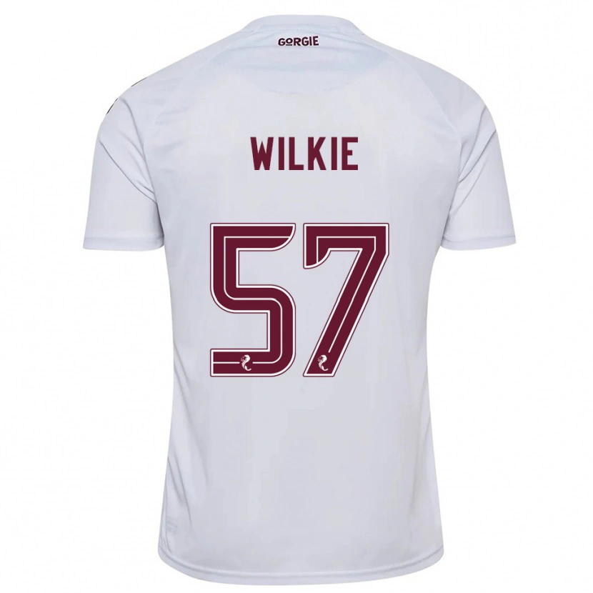 Danxen Bambino Maglia Coupar Wilkie #57 Bianco Bordeaux Kit Gara Away 2025/26 Maglietta