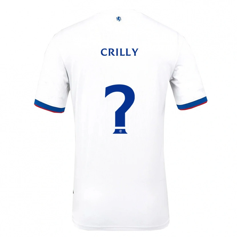 Danxen Bambino Maglia Aiden Crilly #0 Bianco Rosso Blu Kit Gara Away 2025/26 Maglietta