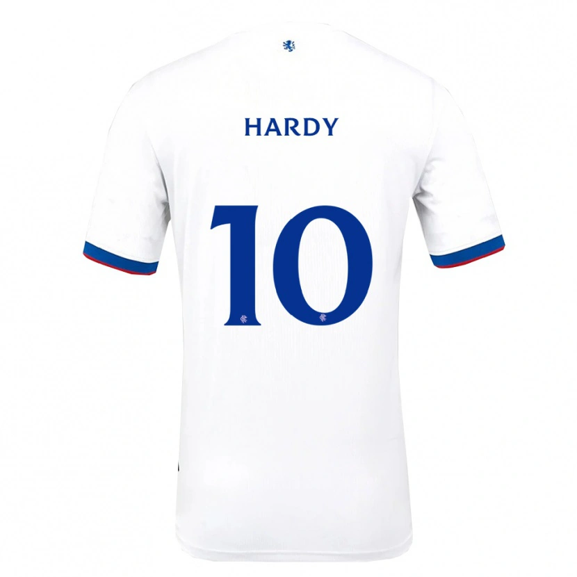 Danxen Bambino Maglia Rio Hardy #10 Bianco Rosso Blu Kit Gara Away 2025/26 Maglietta
