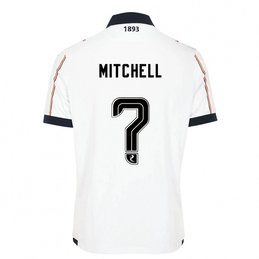 Danxen Bambino Maglia Josh Mitchell #0 Bianco Blu Navy Rosso Kit Gara Away 2025/26 Maglietta