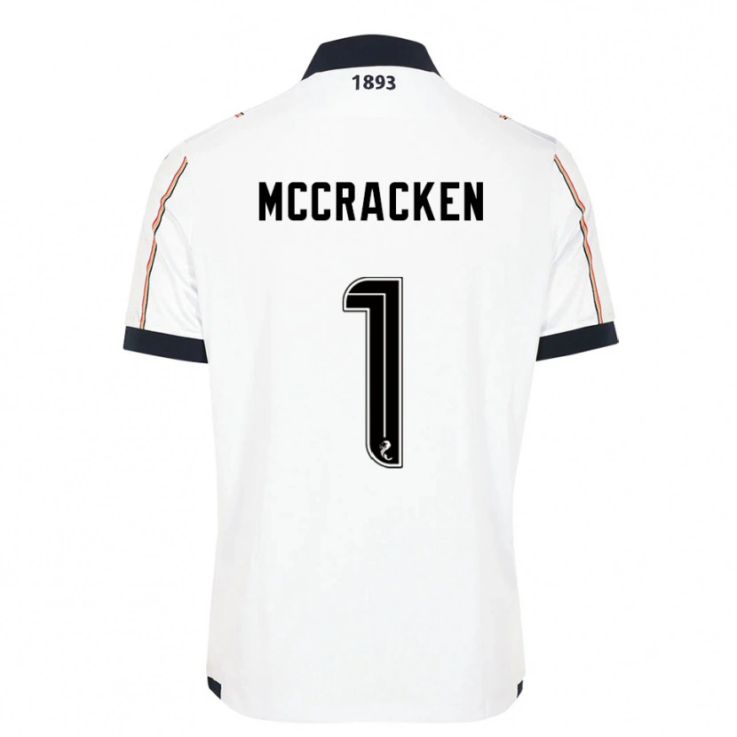 Danxen Bambino Maglia Jon Mccracken #1 Bianco Blu Navy Rosso Kit Gara Away 2025/26 Maglietta