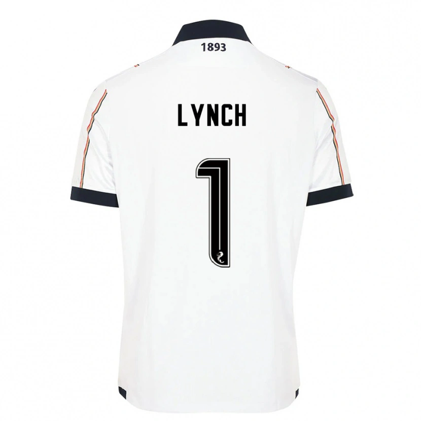 Danxen Bambino Maglia Ruaridh Lynch #1 Bianco Blu Navy Rosso Kit Gara Away 2025/26 Maglietta