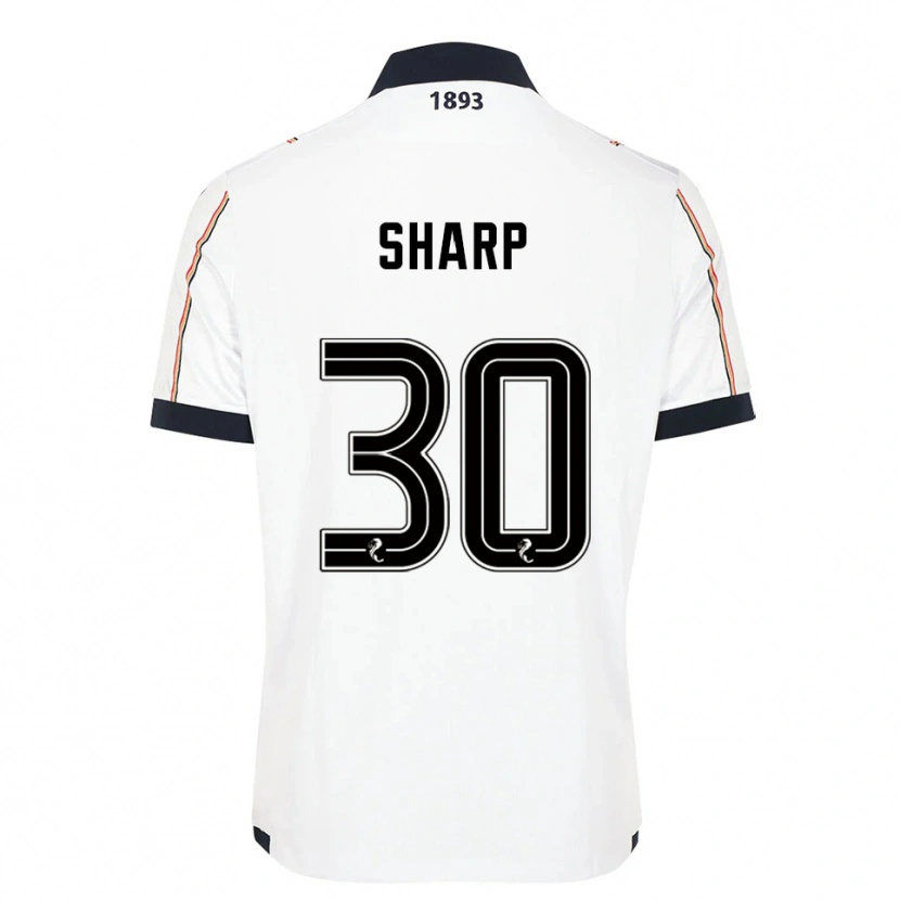 Danxen Bambino Maglia Harry Sharp #30 Bianco Blu Navy Rosso Kit Gara Away 2025/26 Maglietta