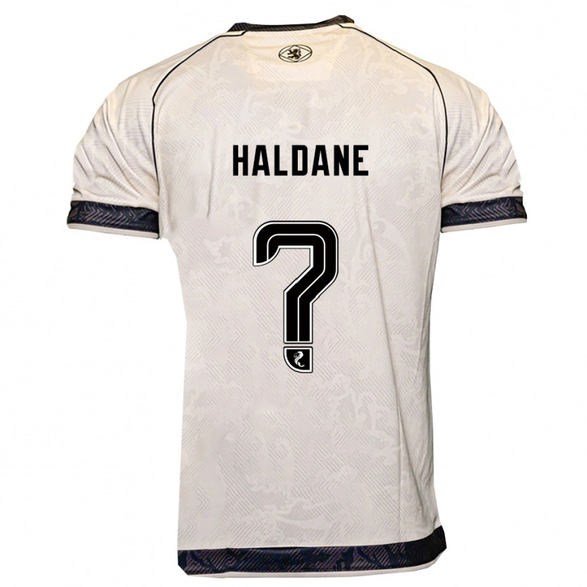 Danxen Bambino Maglia Lewis Haldane #0 Bianco Nero Kit Gara Away 2025/26 Maglietta