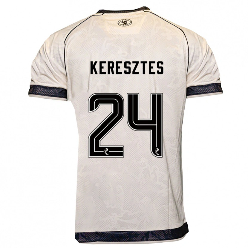 Danxen Bambino Maglia Krisztián Keresztes #24 Bianco Nero Kit Gara Away 2025/26 Maglietta