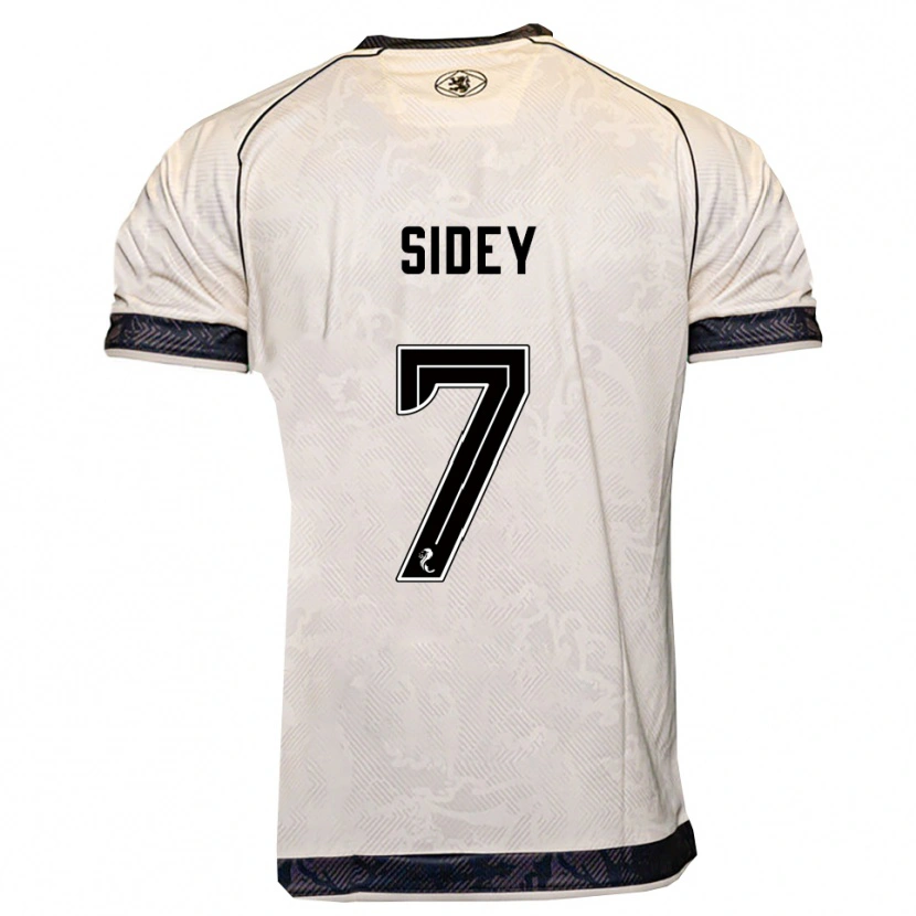 Danxen Bambino Maglia Leah Sidey #7 Bianco Nero Kit Gara Away 2025/26 Maglietta