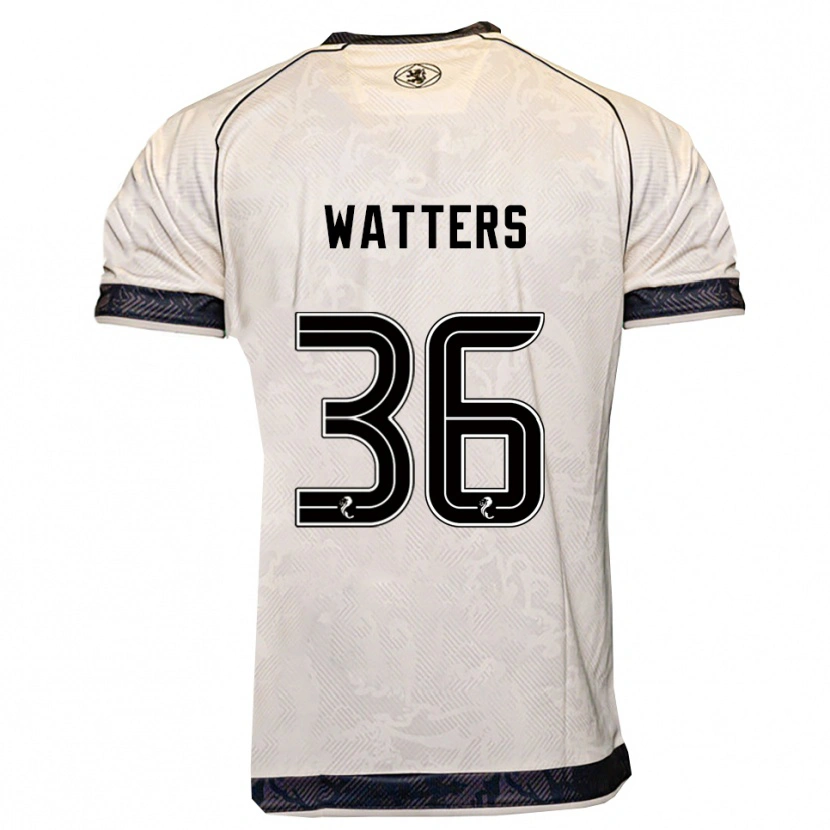 Danxen Bambino Maglia Max Watters #36 Bianco Nero Kit Gara Away 2025/26 Maglietta