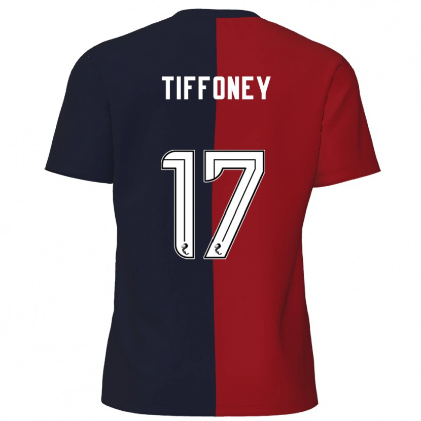 Danxen Bambino Maglia Scott Tiffoney #17 Rosso Blu Navy Kit Gara Away 2025/26 Maglietta